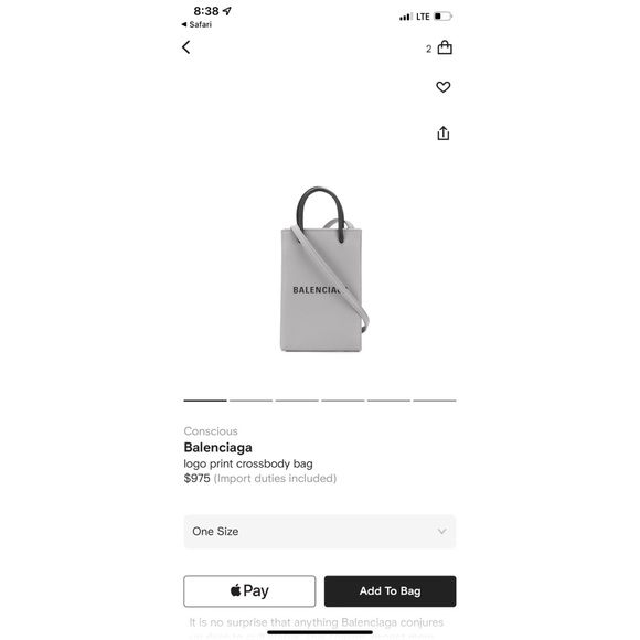 BALENCIAGA Metallic Phone Holder Bag - Picture 10 of 10